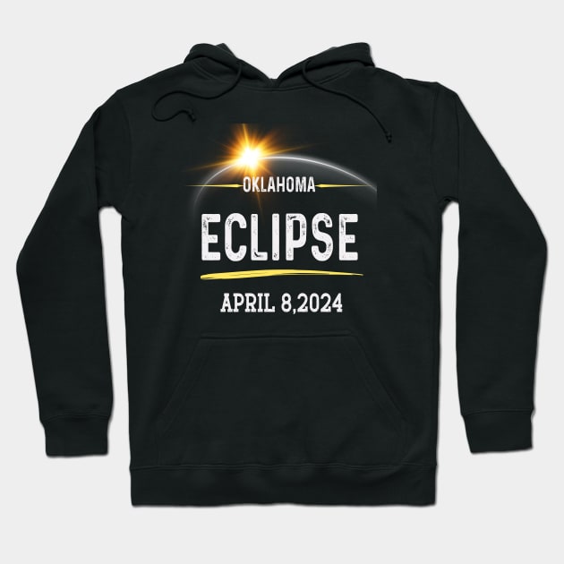 2024 Solar Eclipse oklahoma USA Totality Hoodie by Peter smith